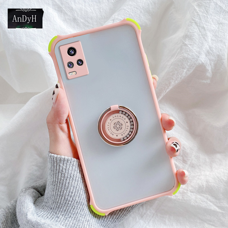 Ốp Lưng Chống Sốc Có Giá Đỡ Hình Camera Dễ Thương Cho Vivo V20 / V20 Se 4-corners | BigBuy360 - bigbuy360.vn