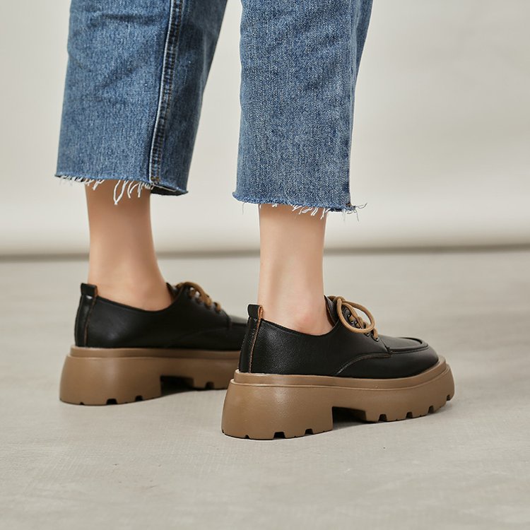 Giày oxford nữ đế độn 6cm tăng chiều cao phong cách ulzzang girl Hàn Quốc cực Hot TH-90