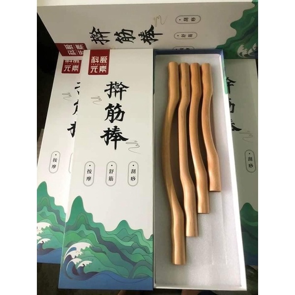 Bộ 4 gậy gỗ vạn năng dùng trong dưỡng sinh