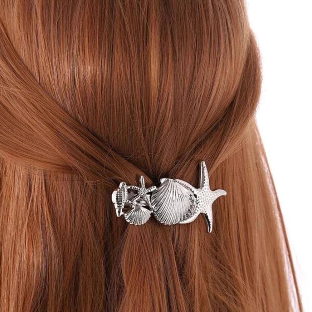Kẹp Tóc Kim Loại VANES1 Hình Sao Biển Cho Nữ Giá Đỡ