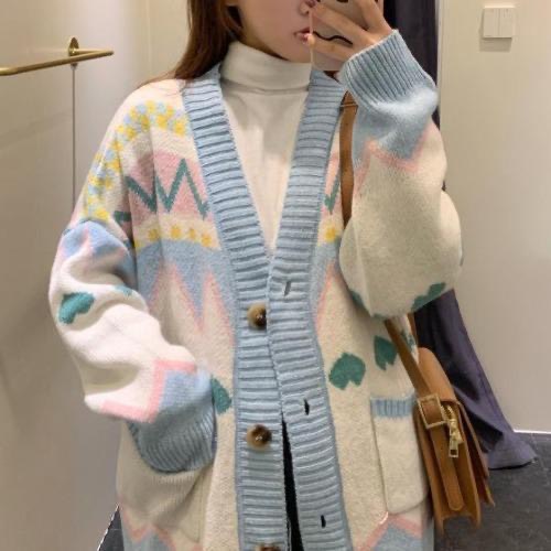 Áo len Cardigan nữ Hàn Quốc form rộng có cúc cài phong cách cá tính thời trang dành cho nữ M73HD