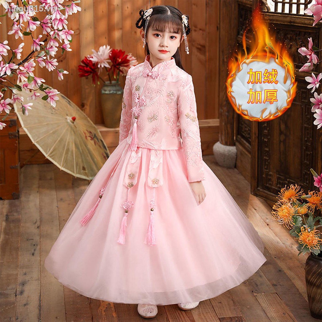Bộ Váy Hán Phục Trung Hoa Xinh Xắn Cho Bé Gái 2021