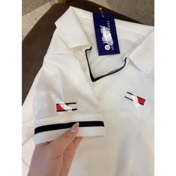 , Áo phông polo nữ cổ V, Áo thun polo nữ cổ V chất liệu cá sấu siêu đẹp