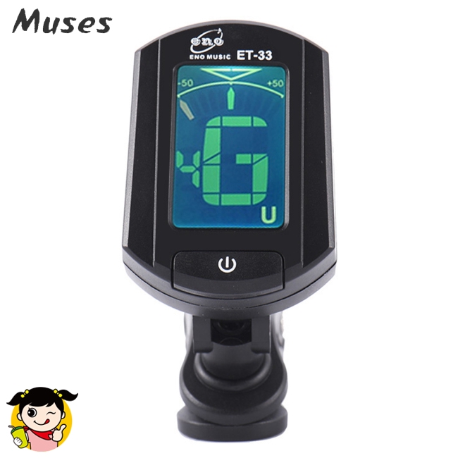 Kẹp Chỉnh Âm Sắc Muse07 ENO ET-33 Hiển Thị LCD Kỹ Thuật Số Cho Đàn Guitar Bass Violin Ukulele