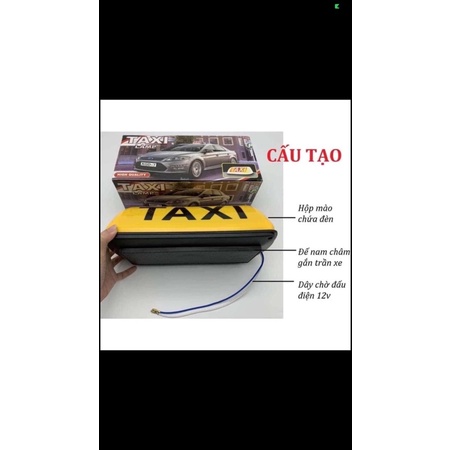 Mào taxi đế hút nam châm có đèn led gắn nóc ô tô
