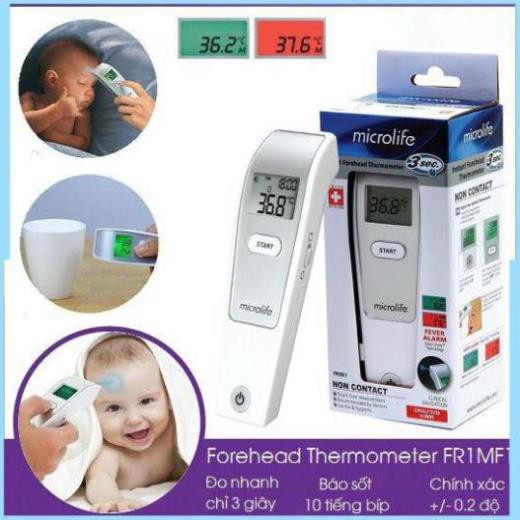 [HÀNG THỤY SĨ] Nhiệt kế hồng ngoại đo trán Microlife FR1MF1