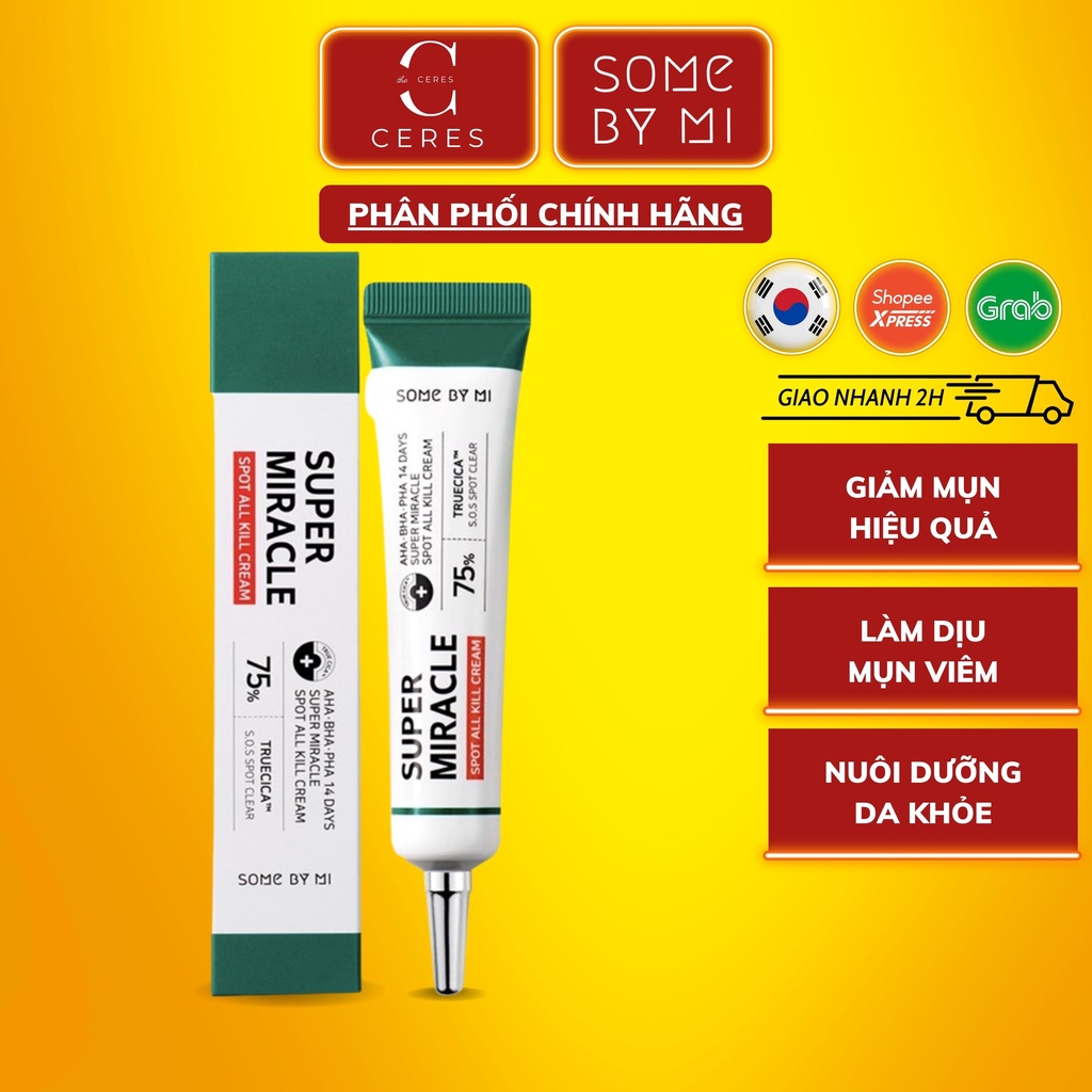 Kem Chấm Mụn Some By Mi 14 Ngày AHA-BHA-PHA 14 DAYS SUPER MIRACLE SPOT 30ml