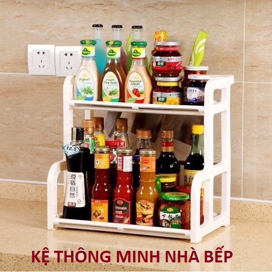 Kệ Bếp Thông Minh Chính Hãng Việt Nhật - Chất Liệu Nhựa Cực Tốt, Cực Đẹp - Kệ Bếp - Kệ Đựng Gia Vị - Kệ Chữ H -