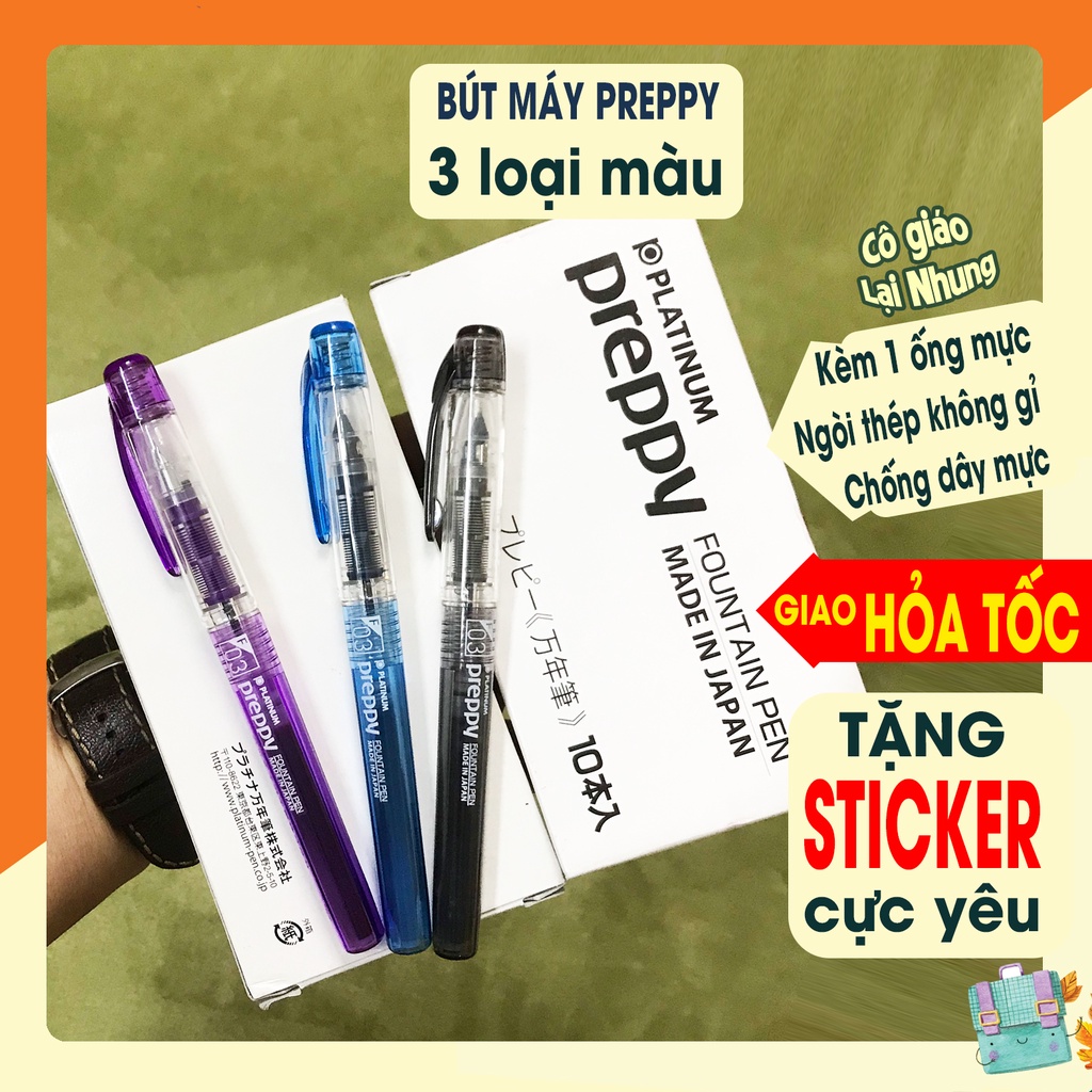 [Tặng Sticker] Bút máy học sinh Nhật bản PREPPY 03 - Nét 0.3mm - Ngòi siêu bền, viết cực êm tay