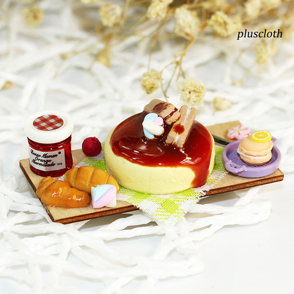 Mô Hình Bánh Mì Phô Mai Mini Trang Trí Nhà Búp Bê Tỉ Lệ 1: 12