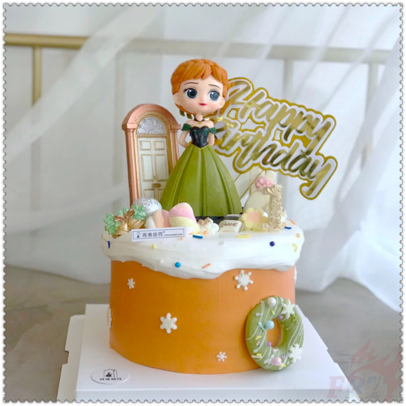Disney ♦ Trang trí bánh kem ♦ 1 búp bê công chúa Aisha/ Anna để bàn trang trí