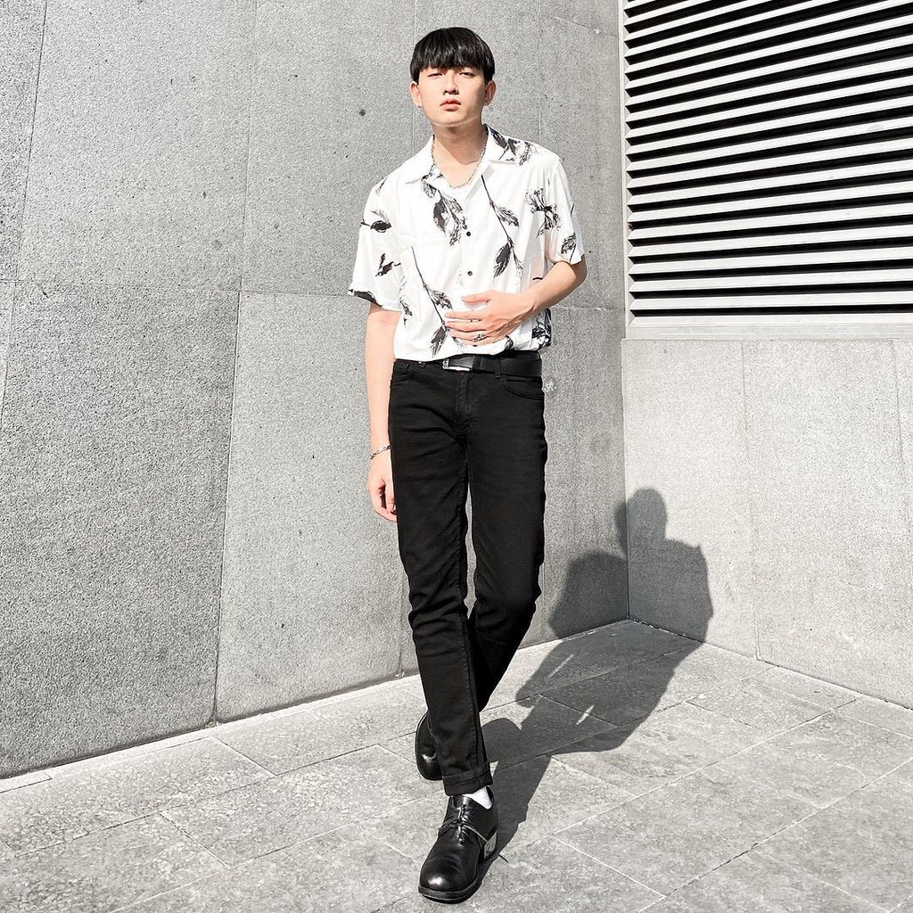Áo sơ mi ngắn tay nam họa tiết mềm mịn Highway (Menswear)