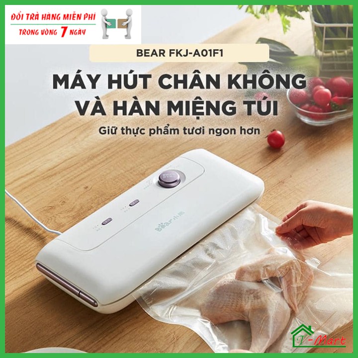 Máy hút chân không và hàn miệng túi Bear FKJ-A01F1 cao cấp - Bảo hành chính hãng 12 tháng