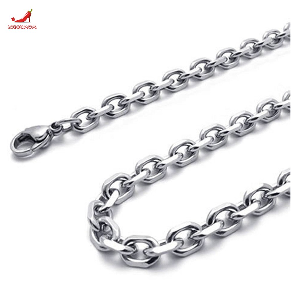 Dây chuyền inox màu bạc 3 mm dài 58cm