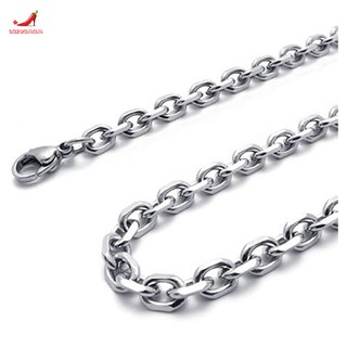 Vòng cổ bằng thép không gỉ màu bạc cỡ 3mm dài 58cm thời trang cá tính