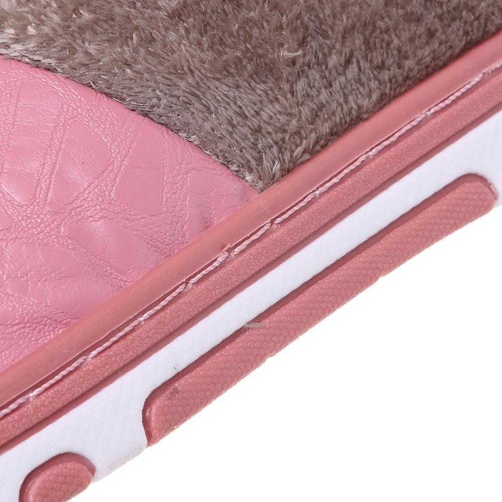 Dép Đi Trong Nhà Đế Bằng Chất Liệu Da PU Cotton Chống Thấm Nước