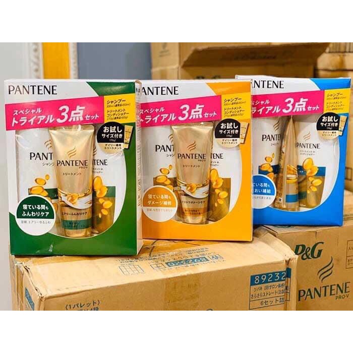 Bộ Dầu Gội Pantene Nhật Bản Pro-V set 3 gồm dầu gội, xả serum dưỡng tóc,(Mẫu mới) Bộ Dầu Gội Pantene