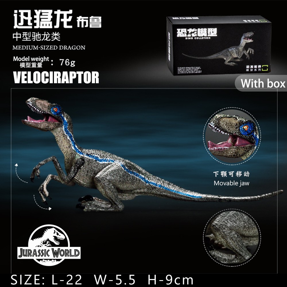 Mô hình hành động mô phỏng thế giới khủng long Therizinosaurus Hình nhân vật Đồ chơi trẻ em với hộp