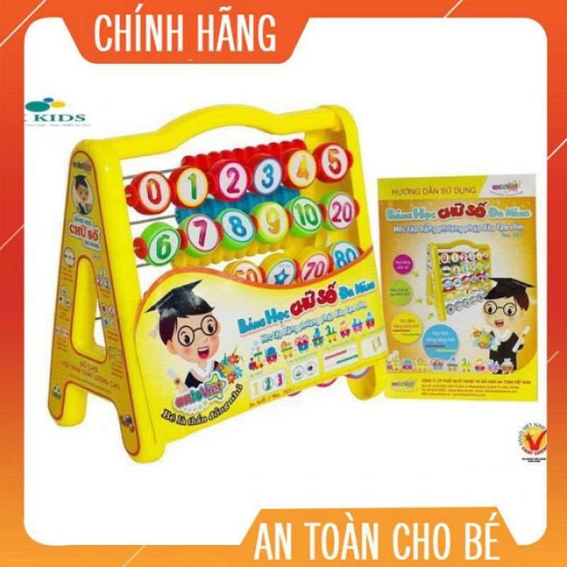 Đồ chơi bảng học chữ số đa năng 8 trong 1 an toàn cho bé