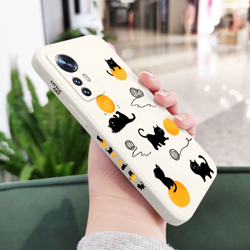 Ốp Điện Thoại Hình Mèo Kèm Dây Đeo Sáng Tạo Cho Xiaomi Mi 12 12X 12S 11 Pro Lite Ultra 11Lite 11i