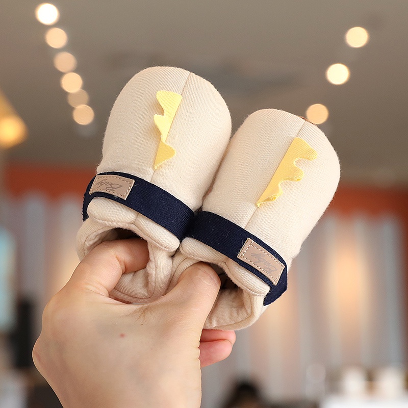 Giày Bốt Cotton Đế Bằng Chống Trượt In Họa Tiết Mặt Động Vật Dễ Thương Cho Bé Trai Gái