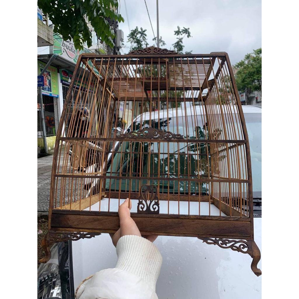 khung tư ráp gỗ muồng - làm nguội kĩ- khoan lỗ sẳn- ráp 4 mặt - thành phẩm cực đẹp shop đôla lồng chim huế