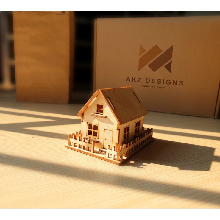 Nhà gỗ mini trang trí bàn học, góc làm việc, văn phòng siêu đẹp