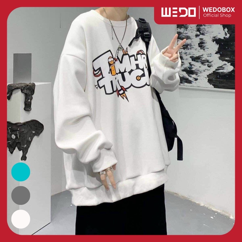 Áo Sweater Unisex Form Rộng TRUCK Vải Nỉ Bông Ấm Áp Mềm Mịn HÌnh In Sắc Nét Ulzzang Street wear Hot Trend Mới
