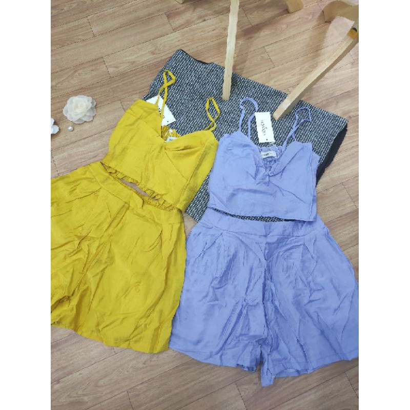 set áo dây xoắn ngực quần short ống rộng ( hình thật) | BigBuy360 - bigbuy360.vn