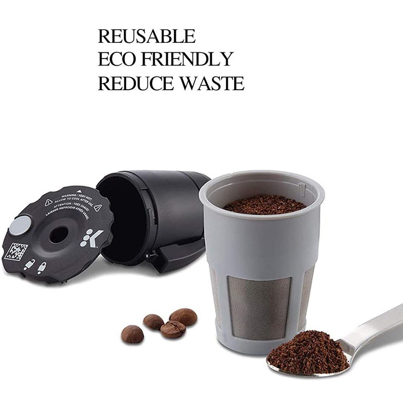 Bộ lọc cà phê tái sử dụng Tương thích với Keurig My K-Cup 1.0 '2.0 Tất cả các máy pha cà phê tại nhà Keurig ( Đen , 2 cái
