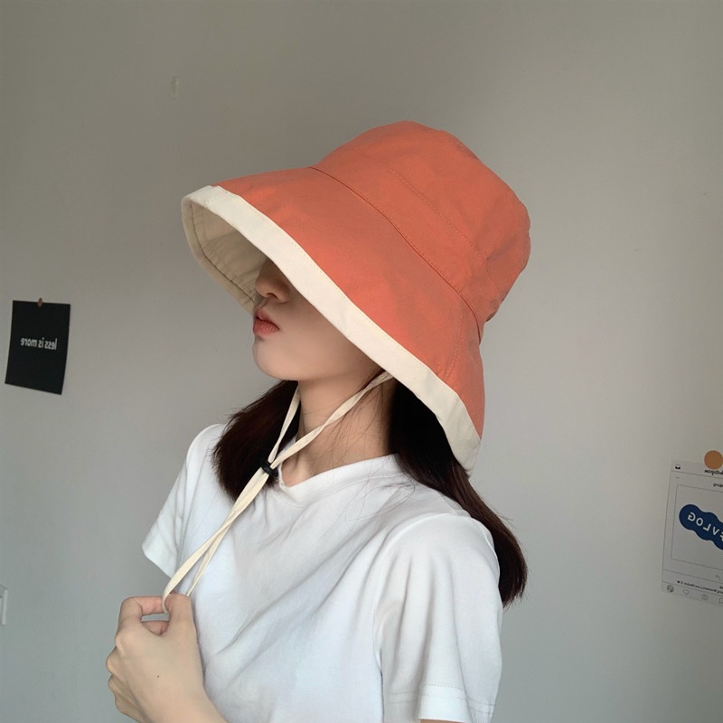Nón Bucket Vành Rộng Chống Nắng/ Tia UV Phong Cách Hàn Quốc Thời Trang Mùa Hè Dễ Phối Đồ Cho Nữ