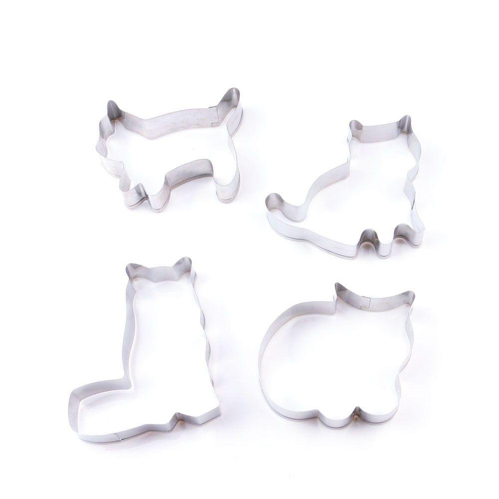 Set 2 Khuôn Cắt Bánh Quy Hình Mèo Dễ Thương