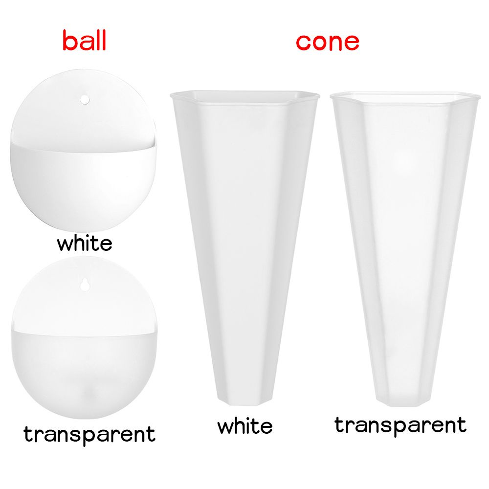 Chậu Hoa Treo Tường Bằng Acrylic Trong Suốt Hình Quả Cầu/ Chữ Nhật Nhiều Màu Sắc