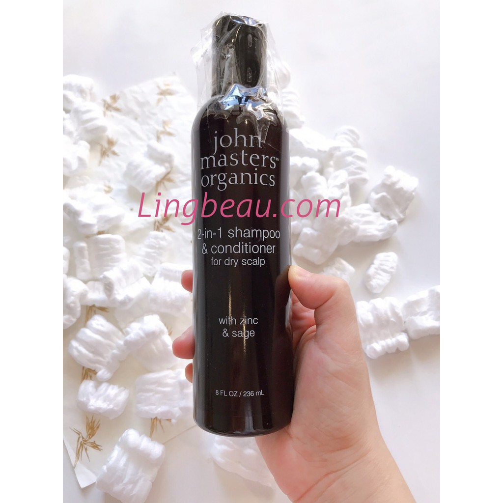 Vỏ mới - Dầu gội John Masters Organics – Zinc Sage Shampoo with Conditioner 236ml