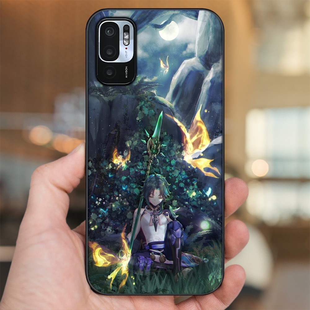 Ốp lưng Xiaomi Redmi Note 10 5G viền đen in hình Xiao Genshin Impact