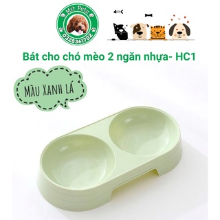 Bát ăn đôi cao cấp cho chó mèo