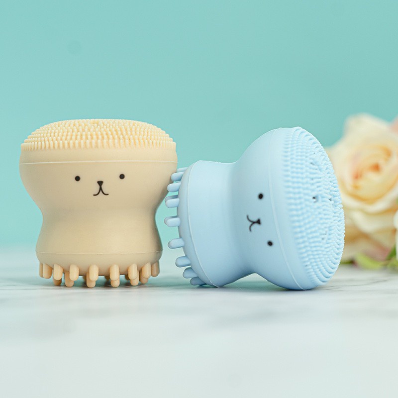 Cọ Rửa Mặt Tẩy Tế Bào Chết Bằng Silicon Mềm HìnhThú Đáng Yêu