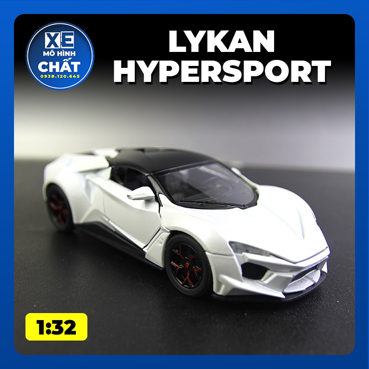 Xe Mô Hình Tĩnh Bằng Kim Loại Siêu Xe Ả Rập Lykan Hypersport Mini Auto 1:32