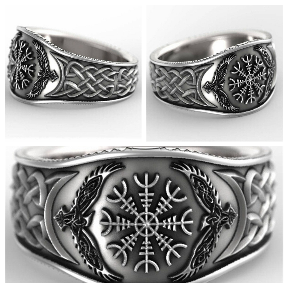 DIACHA Biker Eagle Compass Vintage Gothic Viking Celtic Band Rings