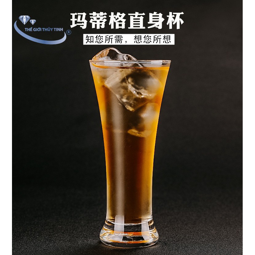 Bộ 6 Ly Thủy Tinh Uống Sinh Tố Đựng Kem 280ML ES4003