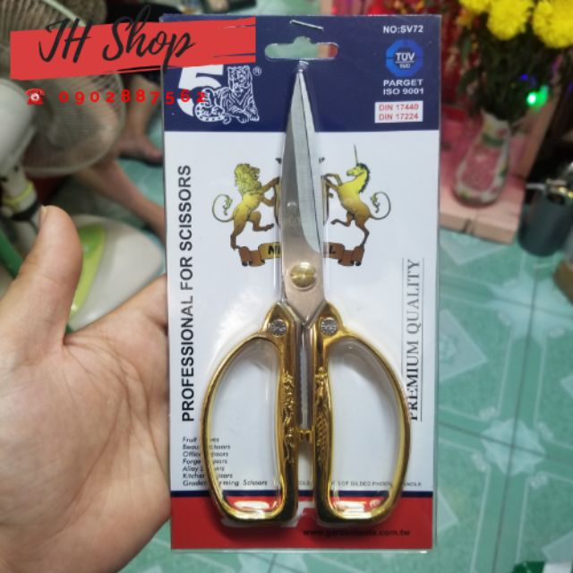 Kéo cắt gia dụng long phụng thép inox STS