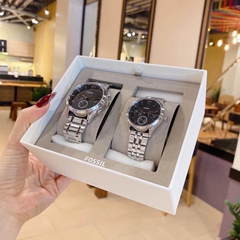 Đồng hồ cặp nam nữ Fossil 6 kim cá tính