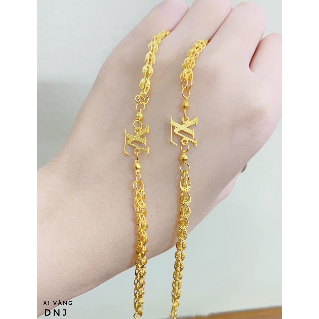 Lắc tay bạc nữ mặt LV siêu sang chảnh - Kho sỉ bạc Nhất Linh