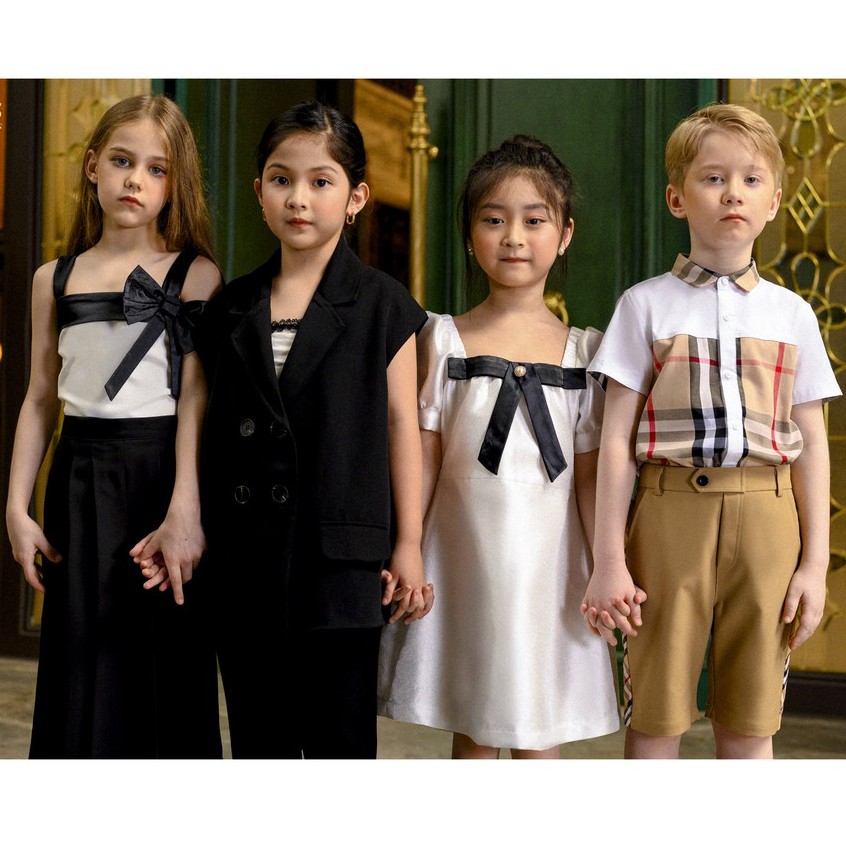 Quần âu dài thiết kế 137Kids cạp lưng chun cho bé gái đi chơi dự tiệc