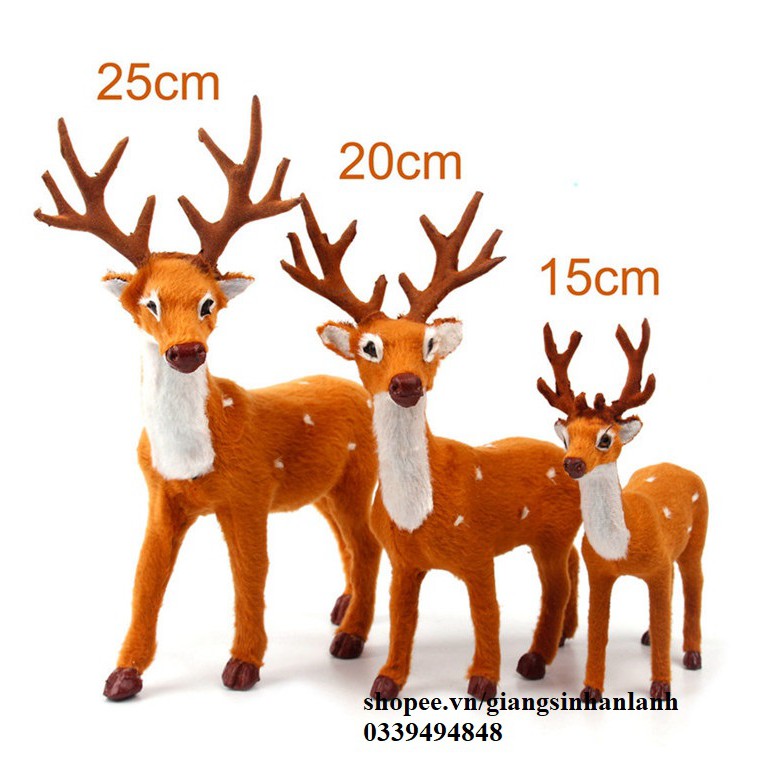 Đàn tuần lộc ông già Noel trang trí Giáng Sinh - Hươu nhung Noel