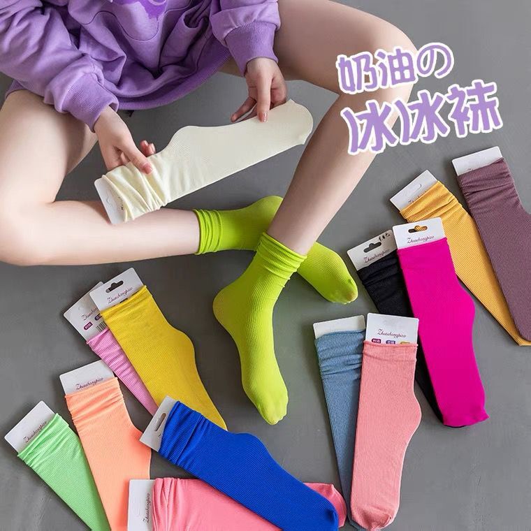Vớ Cổ Cao Nhiều Màu Sắc Thời Trang Hàn Quốc Cổ Cao