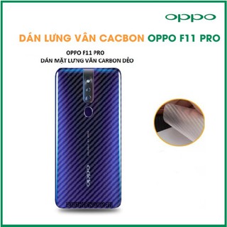 Miếng dán vân cacbon, các bon mặt lưng cho OPPO F11 Pro