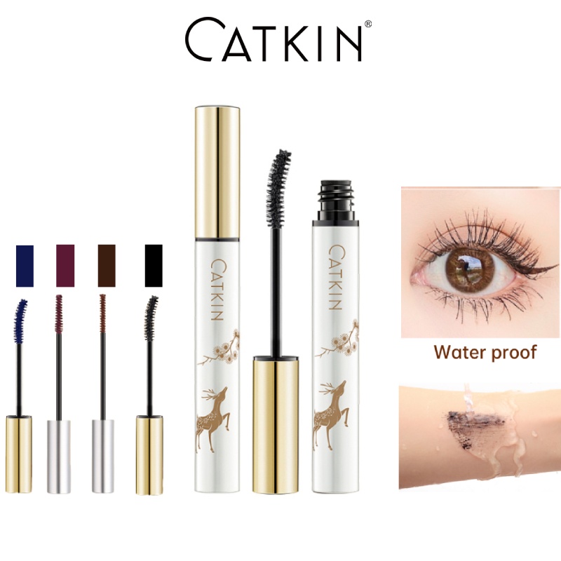 Mascara CATKIN chuốt lông mi dày chống thấm nước 2 màu sắc tùy chọn 4.3g