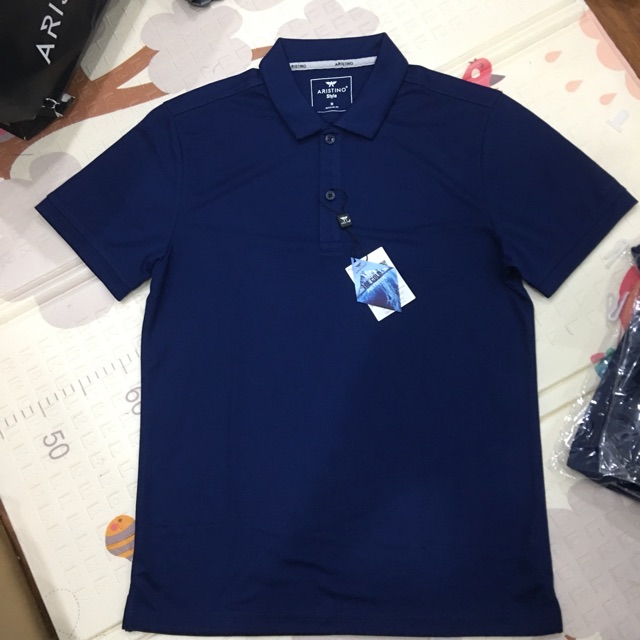 Áo polo nam ARISTINO Aps051s9 form rộng màu tím than  size S(55-63 KG)