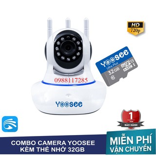 Camera yoosee hd720p 3 râu kèm thẻ nhớ 32gb